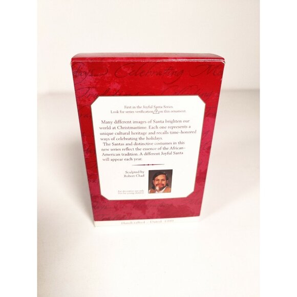 NOS Hallmark African Joyful Santa #1 Robert Chad 1999 Ornament GIFT ready - Picture 2 of 3
